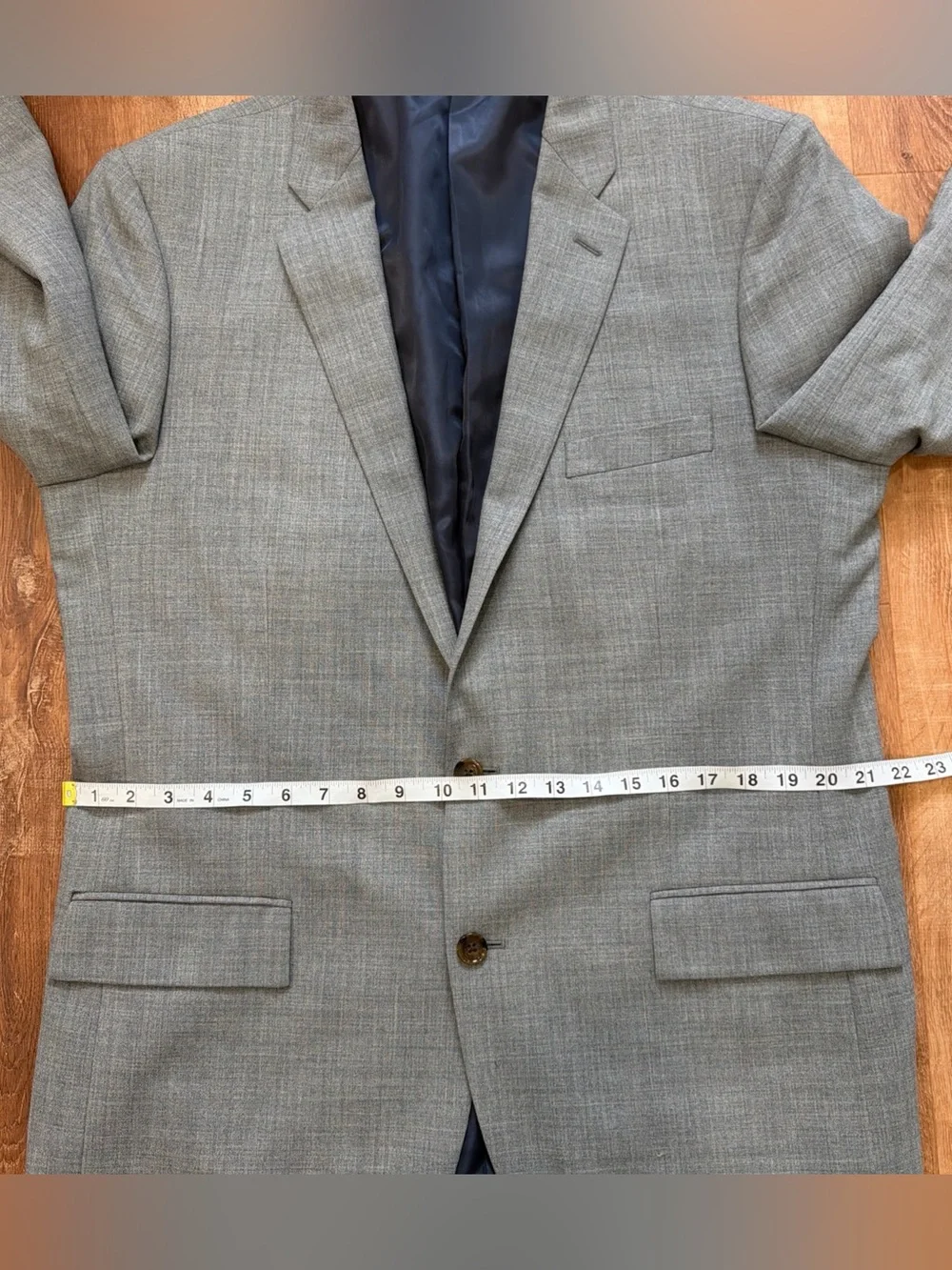 Voyager by J. Crew 44L Thompson Blazer Wool Heather Gray Sport Coat Jacket Flaw